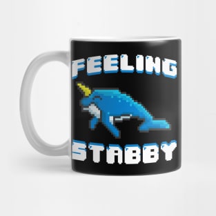 Adorable Feeling Stabby 8-Bit Narwhal Funny Whale Mug